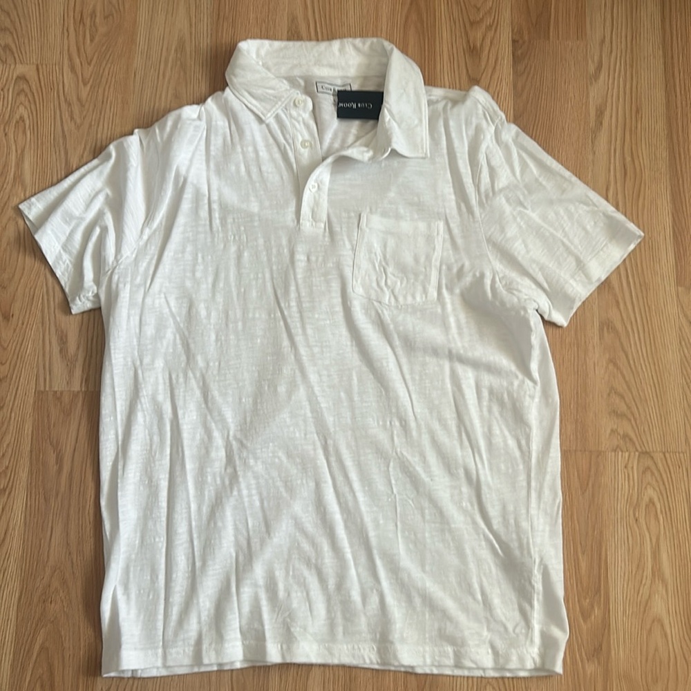 Large white club room polo new with tags